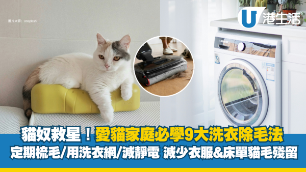 衣服猫毛处理｜爱猫家庭必学9大洗衣除毛法 加1步轻松去毛防静电 附洗衣贴士