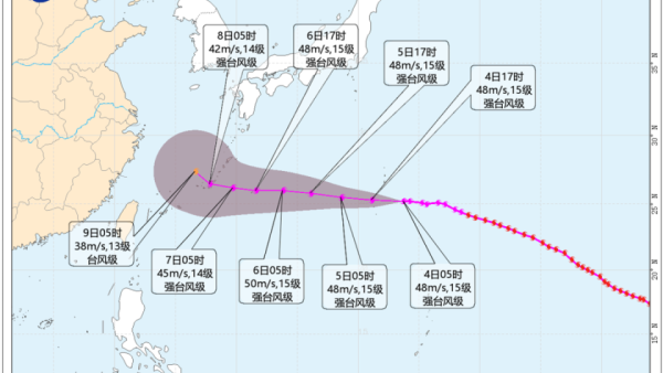 強颱風白海豚挾暴雨殺到！兩大潛在路徑 7日後或吹襲華東沿海