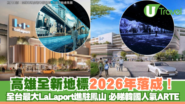 高雄全新地標2026年落成！全台最大LaLaport進駐鳳山 必睇韓國人氣ARTE MUSEUM
