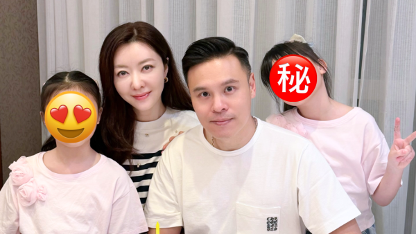 熊黛林8歲雙胞胎女兒驚見顏值差距！大女水汪汪大眼複製媽媽 細女倒模爸爸