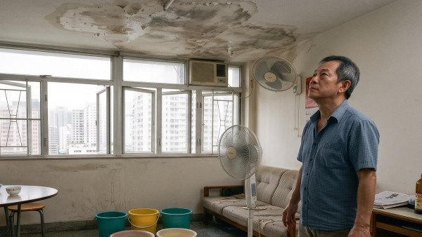 楼上开空调 楼下惨变“水舞间”？公屋苦主崩溃求救 网友教用2招断尾不再滴水