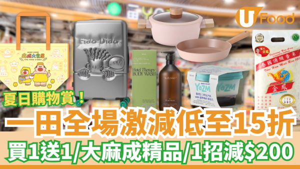 一田夏日購物賞｜全場激減低至15折！買一送一／必搶大麻成精品＋韓國YOZM乳酪／1招全單減$200 (附優惠攻略)