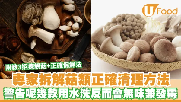 處理菇類貼士｜煮菇到底要唔要用水洗？專家拆解3大處理法：呢幾款用水洗反而會無味！附教3招揀靚菇+正確保鮮法
