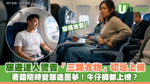 穿搭地雷！旅遊達人警告「三類衣物」切忌上機 牛仔褲/連身衣/白色T隨時變旅途噩夢