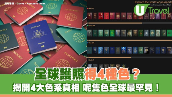 全球護照得4種色？揭開4大色系真相 呢隻色全球最罕見！