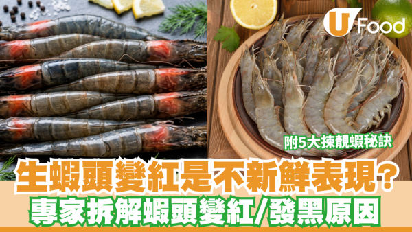 揀蝦貼士｜生蝦頭變紅是不新鮮表現？ 專家拆解蝦頭變紅/發黑原因 附5大揀靚蝦秘訣