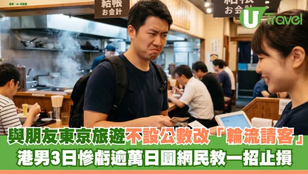 與朋友東京旅遊不設公數改「輪流請客」 港男3日慘虧逾萬日圓網民教一招止損