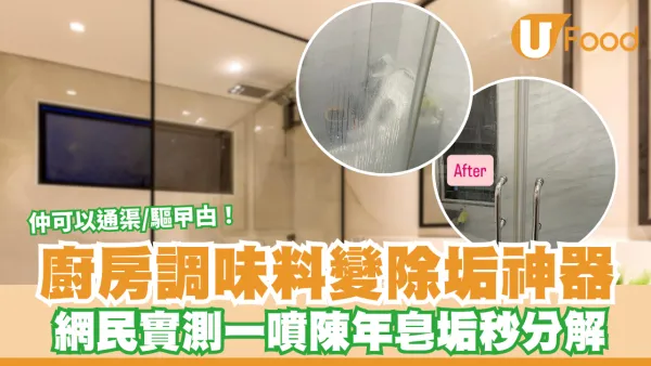 清潔神物｜實測過期白醋除浴室陳年皂垢「零成本」直噴5分鐘即見效 仲可以通渠/驅曱甴！