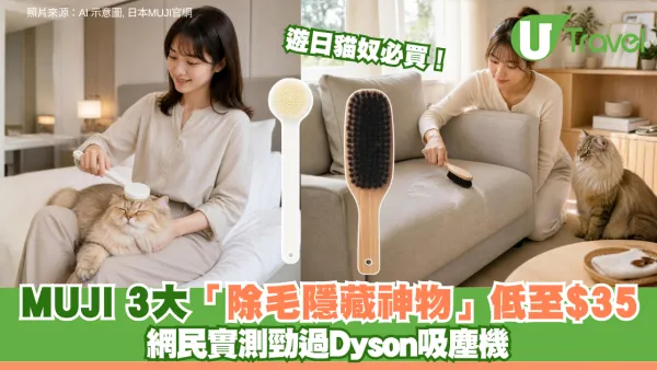 遊日貓奴必買！MUJI 3大「除毛隱藏神物」低至$35 網民實測勁過Dyson吸塵機