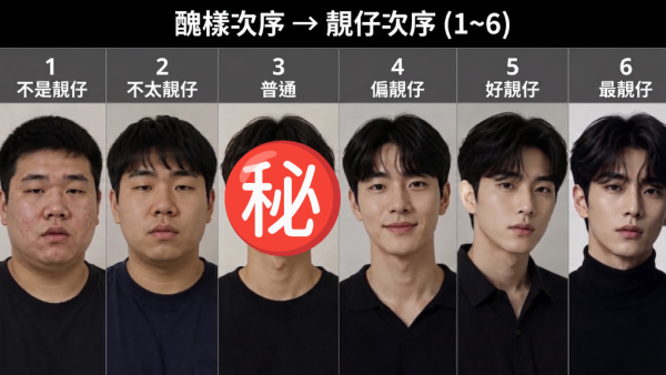 韓網瘋傳「男生顏值分級表」校草級外貌竟被列為大眾臉？ 網民崩潰：這標準過分殘酷！