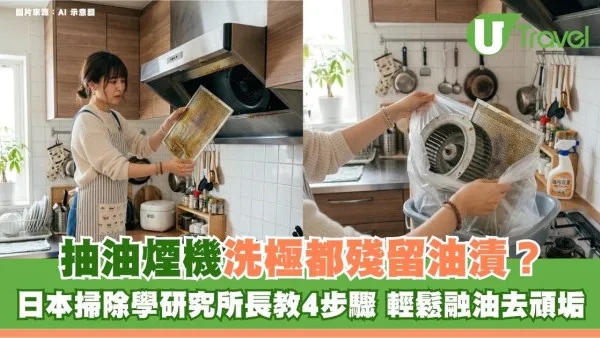 抽油煙機洗極都殘留油漬？日本掃除學研究所長教4步驟 輕鬆融油去頑垢