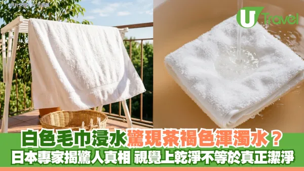 白色毛巾浸水驚現茶褐色渾濁水？日本專家揭驚人真相 視覺上乾淨不等於真正潔淨