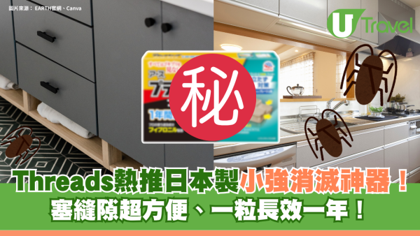Threads熱推日本製蟑螂消滅神器 網民讚一日見效！塞縫隙超方便、一粒長效一年