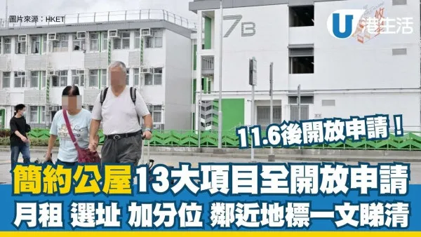 簡約公屋申請懶人包︱簡約公屋13大項目全開放申請 最平$740起入住市區！租金/選址/加分位一文睇清
