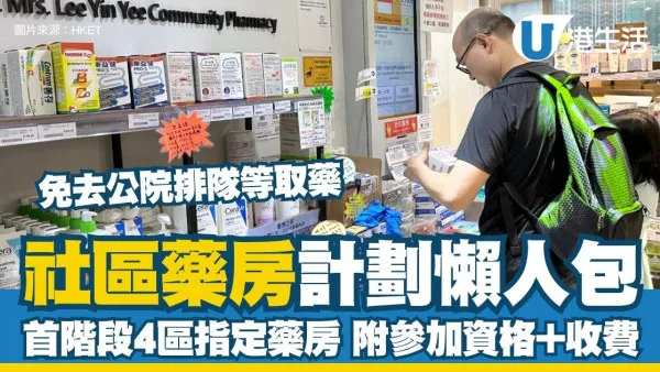 社區藥房計劃懶人包︱社區藥房計劃首階段4區指定藥房 分次覆配藥物安排＋藥劑師一對一輔導