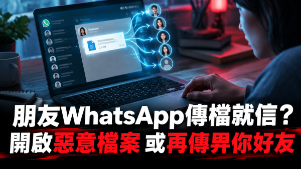 WhatsApp熟人傳文件就可信？下載並開啟惡意附件後 帳戶恐被用來向朋友傳毒！教你處理可疑附件