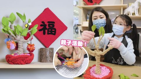 親子DIY農曆新年桔樹&揮春！簡單自製賀年擺設！附步驟教學！
