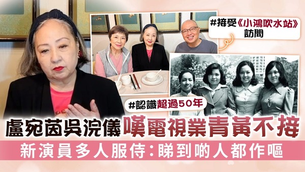 盧宛茵吳浣儀嘆電視業青黃不接 新演員多人服侍：睇到啲人都作嘔