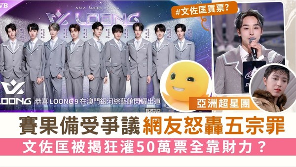 亞洲超星團丨賽果備受爭議網友怒轟五宗罪 文佐匡被揭狂灌50萬票全靠財力？ 