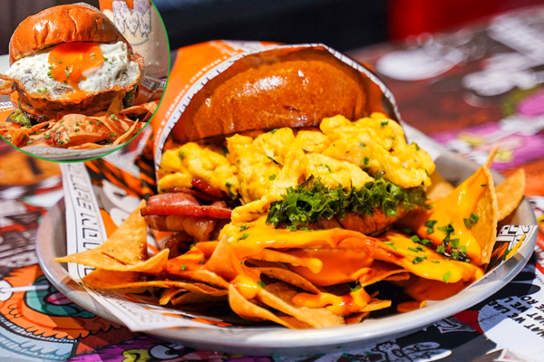 深水埗美食｜打卡爆餡美式漢堡店No Milkshake No Life　瀑布滑蛋／和牛芝士太陽蛋漢堡／班戟漢堡／花生醬奶昔