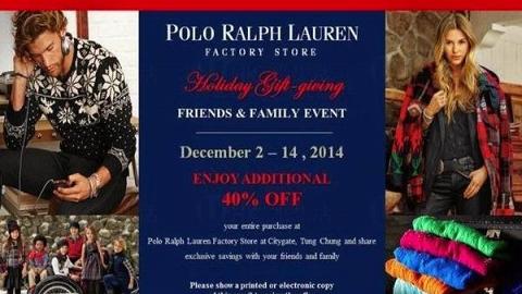 Polo Ralph Lauren: Friends & Family Event