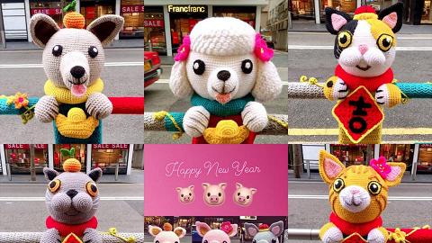 【新年好去處2019】銅鑼灣手織欄杆豬年新裝！11大貓狗新春造型登場