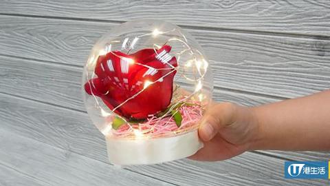 華麗生日蛋糕新選擇　LED發光玫瑰+雲石蛋糕
