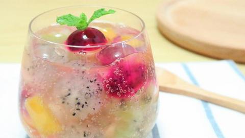 無人造色素！繽紛水果雪球氣泡飲