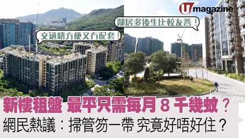 新樓租盤最平只需每月8千幾蚊？ 網民熱議：掃管笏一帶究竟好唔好住？
