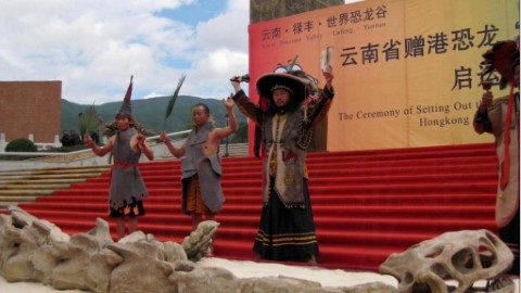 恐龍化石現身科學館 雲南祿豐龍永久「居港」