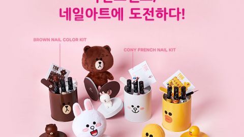 熊大變身美甲師！TOK x Line Friends 聯乘美甲套裝