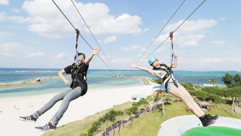 袋定打卡位！日本初　海上飛索歎埋日落靚景