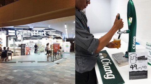 曼谷 Family Mart 有 Beer Tap 專人幫你斟生啤