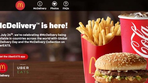 麥當勞 與  UberEATS 合作 首日送限定送設計禮物