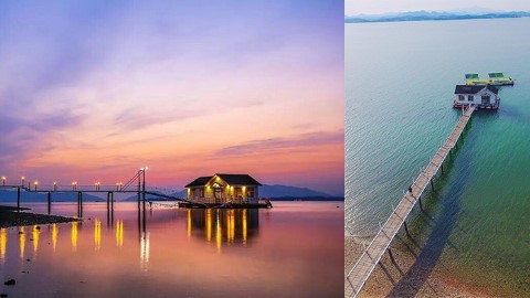 韓國 慶尚南道 在水中央絕美 咖啡店