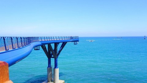 奪目彩光夜景 釜山 青沙浦新海上散步道