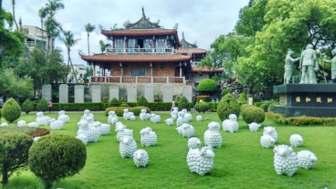 「詩步領羊」現身 台南 赤崁樓 童趣活化古迹