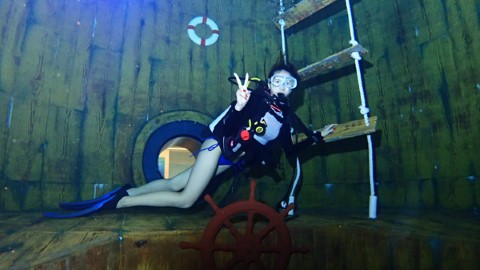 亞洲 第一 台中 潛水旅館！ 記者實試潛入船骸