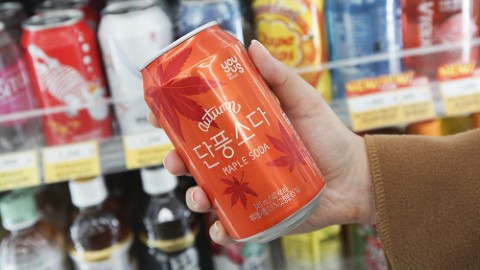 韓國 便利店 GS25 最新楓葉梳打 味道似 Cream Soda