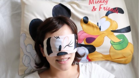 Made in Japan！ DISNEY 6大卡通枕頭套連眼罩套裝