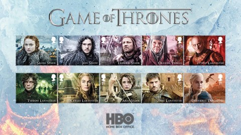《權力的遊戲》紀念郵票　