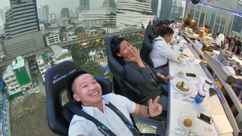 Dinner in the sky 曼谷插旗 高空無阻隔歎美食睇靚景