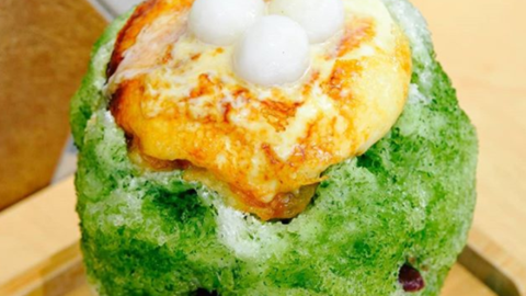 招牌法式焦糖燉蛋抹茶冰 台北文青系手作刨冰店－金雞母