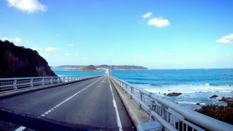 日本本州最西端 死前一定要去看的絕景「角島大橋」