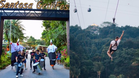 新加坡聖淘沙必到景點 戶外美食節掃街+MegaZip空中探險