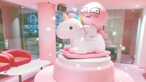 韓國首間粉紅夢幻Apeach Café！ 釜山Kakao FRIENDS旗艦店