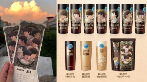 韓國新推BTS特別包裝咖啡 防彈粉絲注目！
