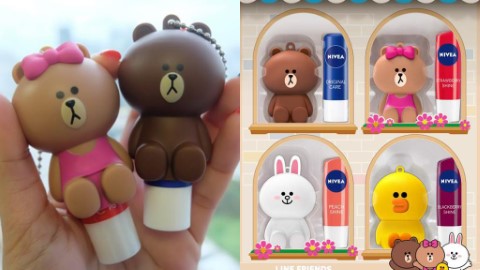 萌爆限量組合 ！ 泰國LINE FRIENDS X Nivea唇膏
