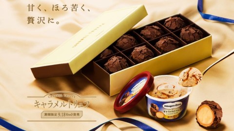 日本Haagen Dazs又有新品！ 期間限定 朱古力焦糖拖肥口味雪糕杯