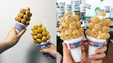 韓國網上流行新食法！ 超密集朱古力泡芙雪糕